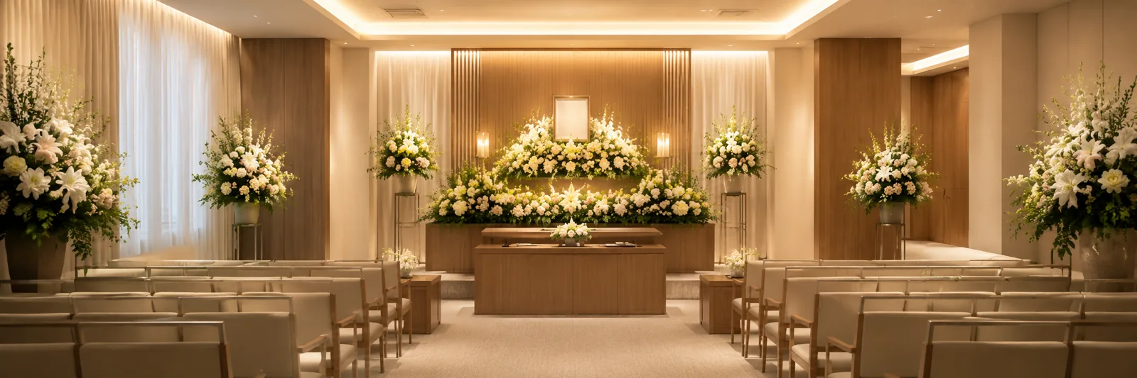 祭壇・供花・式場の様子